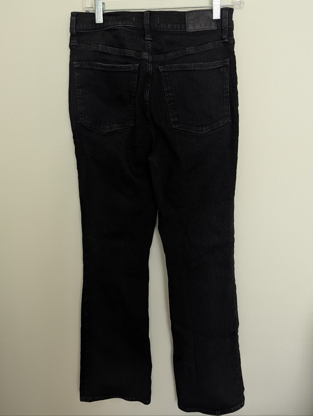 Madewell Mid-Rise Kick Out Jeans Size 28T Tall Black Kick Flare Denim
